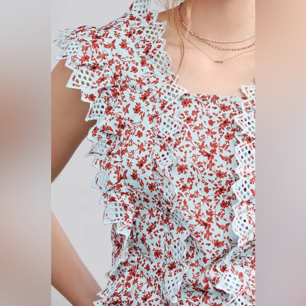 Anthropologie Trina Bow Blouse - Picture 2 of 9